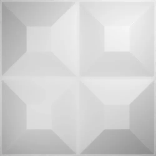 Ekena Millwork WP20X20FOWH 19 5/8 pulgadas de ancho x 19 5/8 pulgadas de alto Foster EnduraWall Decorativo 3D Panel de pared cubre 2.67 pies
