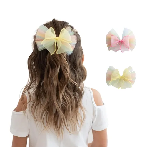 Miniatura 16 de 2 pinzas para el cabello con lazo grande para niñas y mujeres, accesorio elegante para el cabello para cumpleaños, uso diario, vacaciones y fiestas