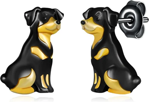 Aretes de perro Yorkiepastor alemánbulldog francéscorgichihuahuarottweiler aretes para mujeres y niñas, joyería de perro, regalos para mujeres y