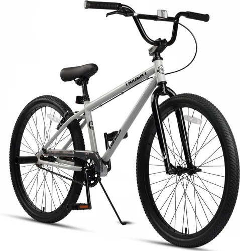 Miniatura 11 de cubsala 20 24 26 Inch BMX Race Bike Trident Bicycles Beginner-Level to Advanced Riders with 2 Pegs, Multiple Colors Blanco
