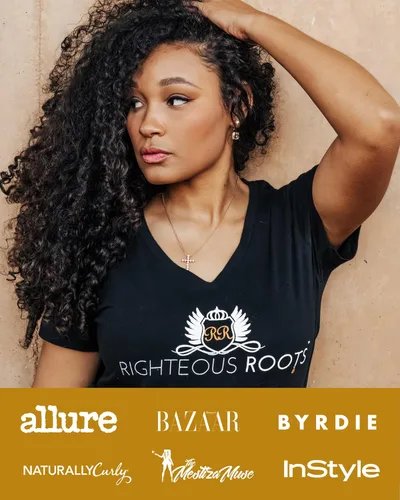 Miniatura 9 de Righteous Roots Rx - Aceite para el cabello - Refuerzo del crecimiento, antiencrespamiento y espesante para barba, cabello rizado, ondulado