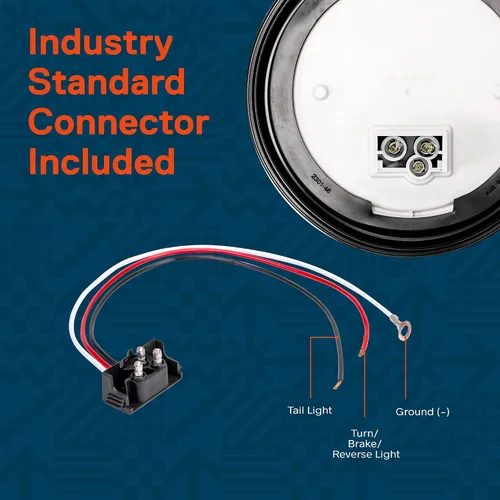 Miniatura 2 de Luces de LED traseras, de freno, redondas, color rojo, de 4 pulgadas para camiones, casas rodantes, Jeep. – Certificado DOT, anillo de hule
