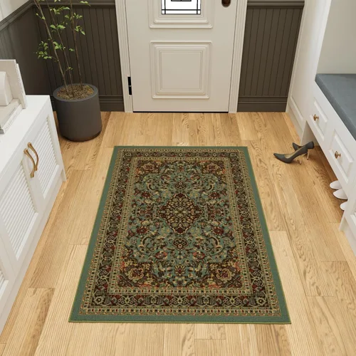 Miniatura 10 de Ottomanson Alfombra de 5 x 6,6 pies para sala de estar, alfombra oriental para dormitorio - alfombra grande para piso antideslizante y duradera