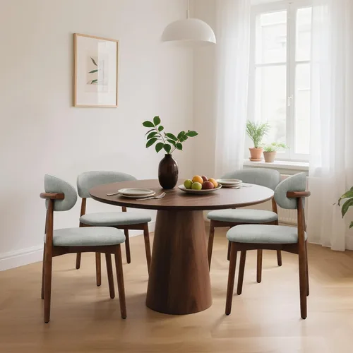 Miniatura 12 de Juego de 2 sillas de comedor estilo granja, sillas de cocina tapizadas de tela moderna de mediados de siglo, sillas de comedor de madera