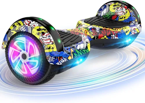 Miniatura 14 de CBD Scooter with Corlorful LED Lights,6.5" Wheels, Dual 300W Motor Scooter for Kids Girls Boys Adults, All Ages A02-Blanco