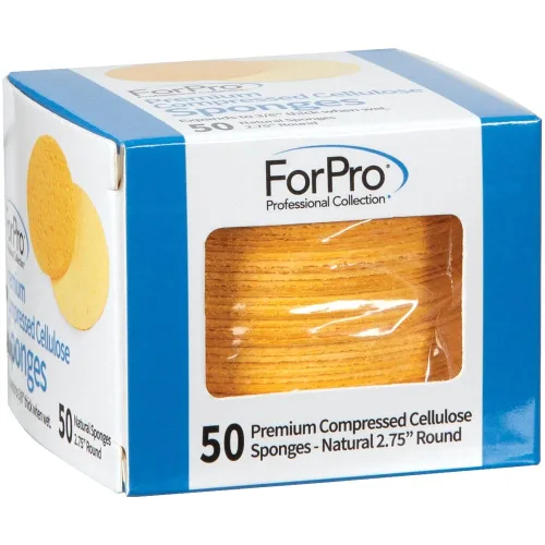Miniatura 2 de ForPro Professional Collection Esponjas faciales comprimidas de alta calidad, 50 esponjas de celulosa para limpieza facial, exfoliación y Natural