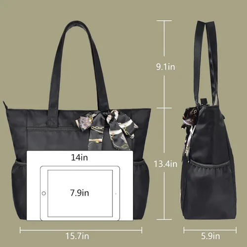 Miniatura 81 de CLOUDMUSIC Bolsa de hombro para enfermeras, profesores, trabajo, gimnasio, viajes, playa, mujeres, con gran capacidad, impermeable
