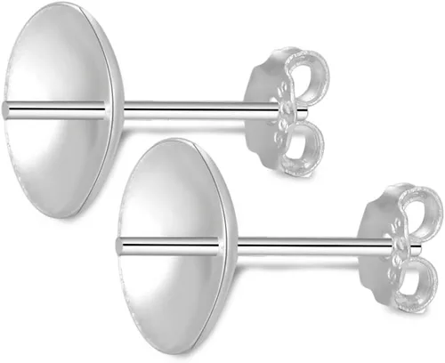 Miniatura 8 de Adabele - 20 pendientes de tuerca de plata de ley auténtica, 0.028 in, pin de 0.118 in (0.12 pulgadas), pegamento pequeño en copa de perla, 20