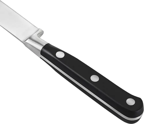 Miniatura 7 de Cooks Standard Juego de cuchillos clásicos para carne, acero inoxidable de alto carbono, mango ergonómico, 6 piezas, color negro