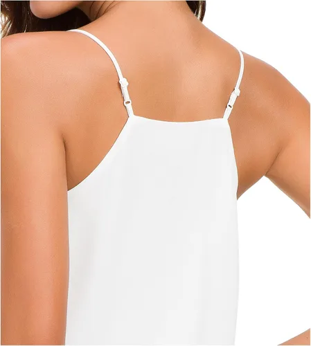Miniatura 7 de Camiseta de chifón con tirantes delgados ajustables y cuello en V