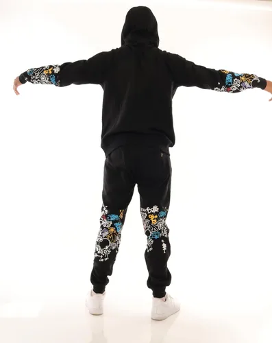 Miniatura 122 de SCREENSHOT Sudadera urbana de forro polar para hombre, diseño de dibujos animados de animación, parche bordado de gel