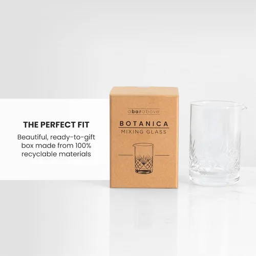 Miniatura 6 de A Bar Above Vaso mezclador de cóctel, jarra agitadora de cristal Botanica, base gruesa con peso para agitación estable, mezclador de bebidas de 18