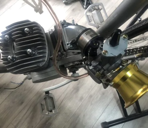 Miniatura 6 de Kit de carburador con válvula de rejilla Dio para bicicleta motorizada a gas de 48 cc, 66 cc, 80 cc