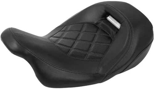 Miniatura 27 de TCT-MOTORPARTS Driver Rider - Almohadilla de respaldo para Harley Touring 2009-2023 Road King Street Road Electra Glide Ultra Black Stitching