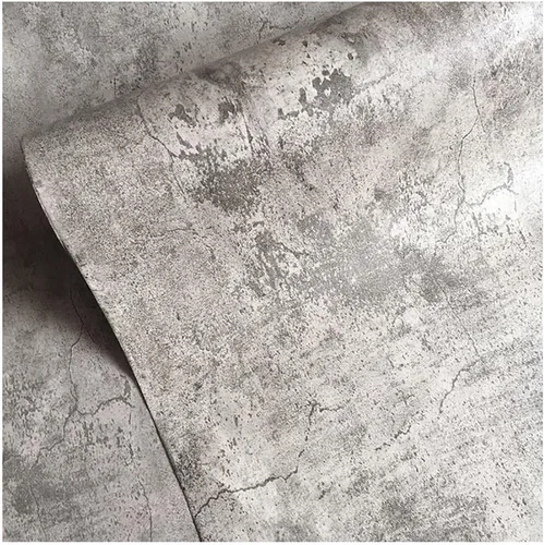Miniatura 2 de BAYYA Papel tapiz de hormigón gris de 24x354 pulgadas en rollo, despegar y pegar, papel de contacto grueso texturizado gris, vinilo con aspecto