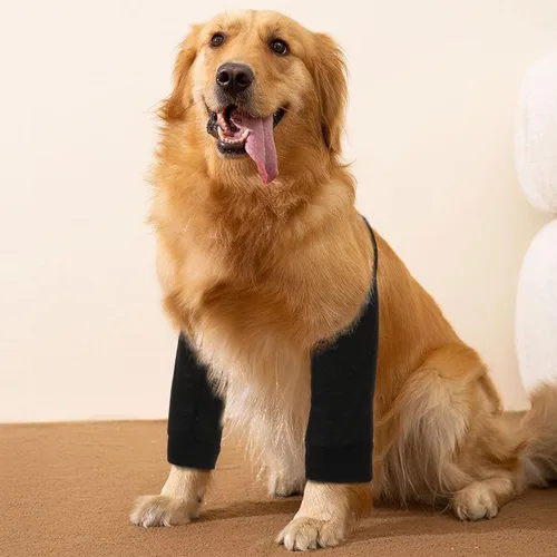 Miniatura 7 de Traje de recuperación para perros para piernas delanteras, mangas de recuperación para perros después de una cirugía con banda elástica, coderas