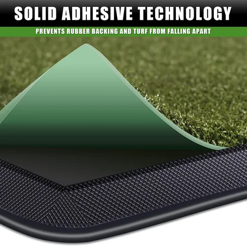 Miniatura 5 de CHAMPKEY Premium Synthetic Turf Golf Hitting Mat Heavy Duty Rubber Base Golf Practice Mat Come with 1 Rubber Tee and 9 Plastic Tees