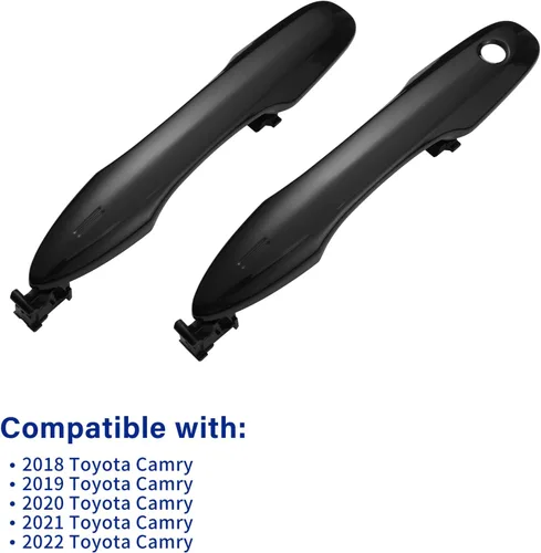 Miniatura 4 de 4 manijas de puerta exteriores compatibles con Toyota Camry 2018-2023, Toyota Corolla 2019-2023, Avalon 2020-2022, no para entrada sin llave