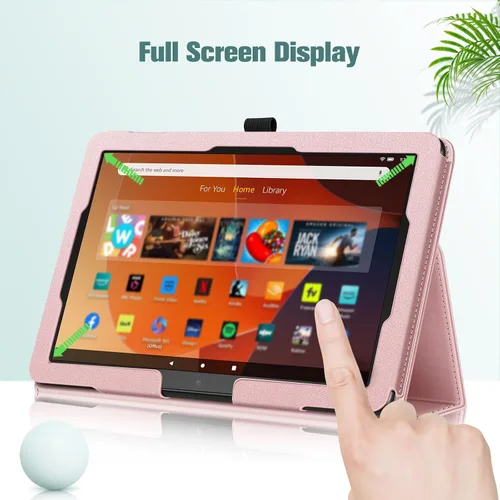 Miniatura 6 de Fintie - Funda tipo libro para tableta Amazon Fire HD 10 y Fire HD 10 Plus (solo compatible con versión de 11ª generación 2021), Funda de pie