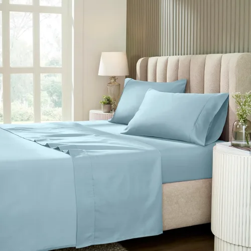 Miniatura 17 de Superior 1200 Thread Count Cotton Blend Sheet Set, Deep Pocket Sheets, 1 Elastic Deep Pocket Fitted Sheet, 1 Flat Sheet, 2 Pillowcases, Cotton Rich