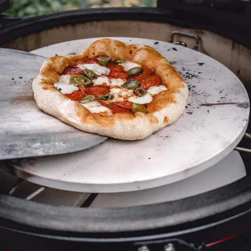 Miniatura 3 de Kamado Joe Piedra de cerámica para pizza de 15 pulgadas para pizza estilo horno de ladrillo compatible con Kamado Joe Classic Joe Parrilla de carbón