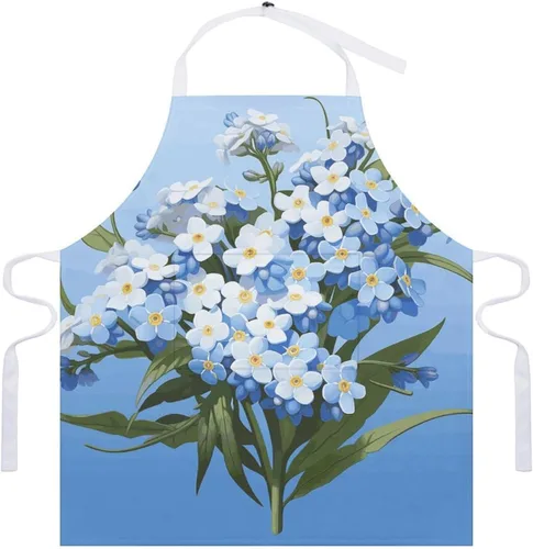 Miniatura 7 de MUSM Do Not Forget Me Apron，Classic Vintage Funny with Pockets Aprons,Adjustable Bib Waterdrop Resistant for Kitchen Cooking Restaurant BBQ Painting