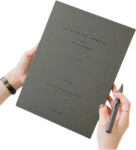 Álbum de fotos con tapa dura coreana simple y estética, de 4 x 6 pulgadas, para parejas, familia, bebés, bodas. Tiene capacidad para 100 fotos en