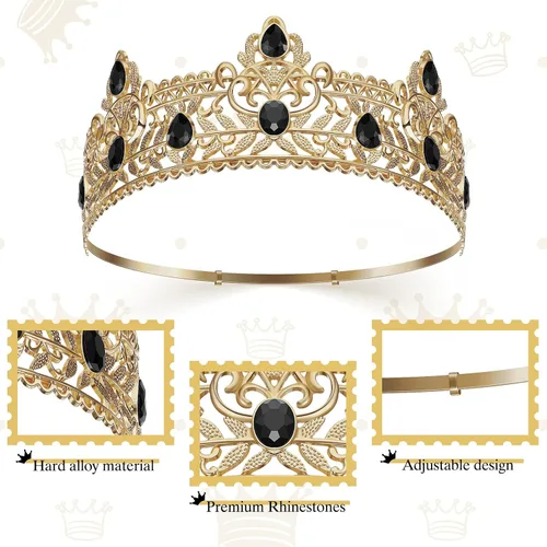 Miniatura 4 de Junkin 5 accesorios de cumpleaños para hombre, incluyen corona de rey con banda de hojalata, broche de cadena colgante para fiesta de cumpleaños