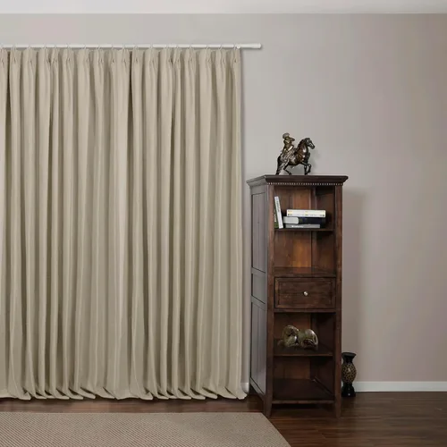 Miniatura 2 de ChadMade Pinch - Cortina plisada de lino sintético de 26 x 63 pulgadas, opaca con aislamiento térmico, 1 panel, cortina neutra de ahorro de energía