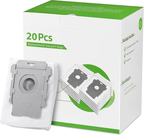 Rowhalf Paquete de 20 bolsas al vacío, filtración eficaz de polvo, compatible con iRobot Roomba i& s & J Series, para i3+, i4+, i5+, i6+, J6+, i7,
