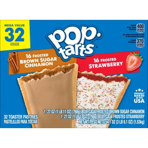 Miniatura 13 de Pop-Tarts Pasteles tostadores, alimentos para el desayuno, aperitivos para niños, caja de 54.1 onzas, 32 unidades (paquete de 2)