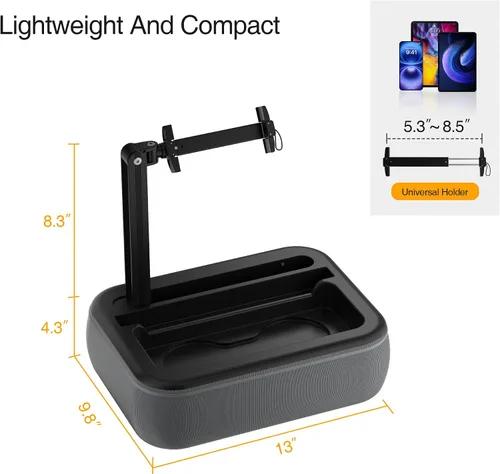 Miniatura 7 de V-Hold - Soporte de almohada para tableta, soporte de almohada Kindle con cuenco para aperitivos, soporte para tablet para regazo en la cama
