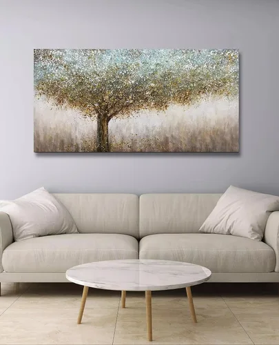 Miniatura 4 de Tiancheng Arte de lienzo abstracto de 30 x 60 pulgadas, pintura al óleo 100% pintada a mano, piezas de arte de pared enmarcadas, pinturas de lienzo
