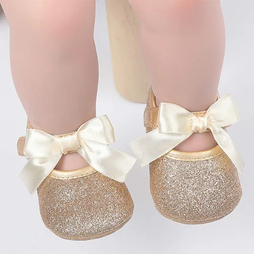 Miniatura 2 de Timatego Zapatos planos Mary Jane para bebé, con lazo de encaje, suela suave, antideslizante, para recién nacido, para primeros pasos, boda
