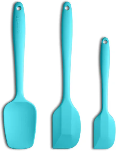 Miniatura 17 de Juego de espátulas de silicona de 3 piezas, mango ergonómico, espátulas de alta resistencia al calor, espátulas de goma antiadherentes con núcleo
