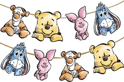 Lindo cartel de oso para decoraciones de baby shower, pancarta de cumpleaños, decoración de fiesta, suministros de fiesta (8 unidades)