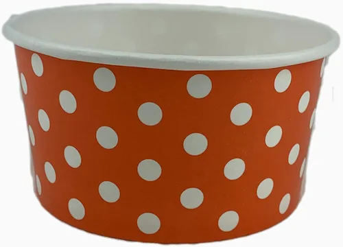 Miniatura 7 de Worlds Copas de papel para helado de papel con lunares, tazas de yogur de 12 onzas, mezcla de 50