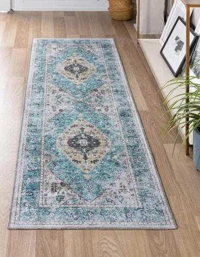 Miniatura 24 de Unique Loom Yara Collection - Alfombra de área Yash (2' x 3' Rectángulo, Lino Carbón/Beige)