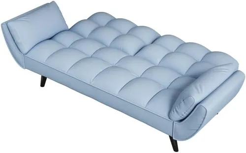 Miniatura 8 de 57" Convertible Sofa Bed Couch Sleeper Modern Velvet Home Loveseat Folding Daybed Guest Bed, Adjustable 3 Angles, Soft 2 Armrests Throw Pillow, for