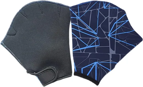 Miniatura 4 de Guantes de natación acuáticos, guantes de malla para natación, entrenamiento, fitness, resistencia al agua, aletas de mano con dedos y muñeca