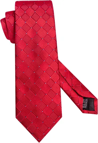 Miniatura 242 de Hi-Tie Corbata clásica de cachemira para hombre con pañuelo y gemelos a cuadros