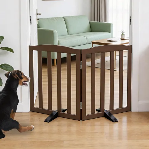 Puerta para Perros Independiente para Interiores, Puerta para Perros Plegable, Puertas para Mascotas para Entradas, Escaleras o Pasillos, Puerta de