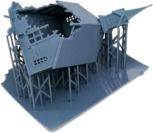 Miniatura 4 de Outland Models Estructura del paisaje ferroviario dañado Iglesia 1:160 N Escala