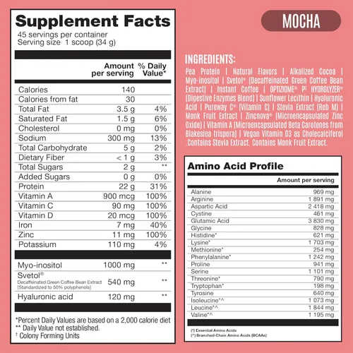 Miniatura 6 de BIRDMAN Fitmingo Proteína vegana en polvo con inositol, potenciadores de colágeno, ácido hialurónico y vitaminas Bajo en carbohidratos, sin