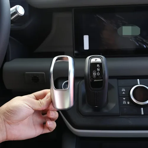 YIWANG Cubierta de la cabeza de la palanca de cambios central del coche de ABS estilo fibra de carbono para Land Rover Defender 90 110 2020-2022