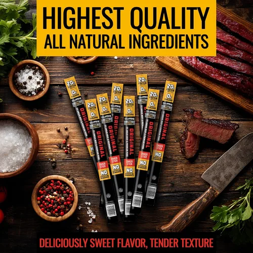 Miniatura 4 de Tillamook Country Smoker PRO Edition - Palitos de carne, cero azúcar, original, 2 onzas (8 barritos), salchichas ahumadas de madera dura, carne