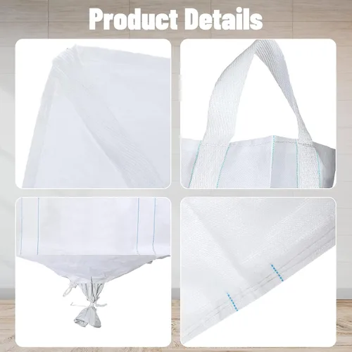 Miniatura 4 de 6 bolsas FIBC a granel de 35 pulgadas de largo x 35 pulgadas de ancho x 43 pulgadas de alto, soporta hasta 3300 libras (SWL) saco de polipropileno