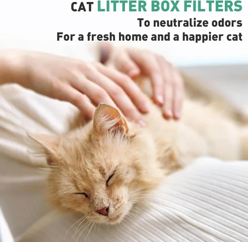 Miniatura 6 de MEWTOGO 3 filtros de carbono para caja de arena para gatos, robot 4, filtros de repuesto gruesos y duraderos para absorber olores desagradables