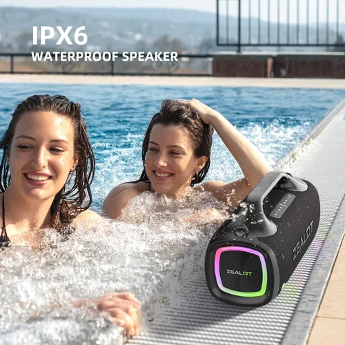 Miniatura 3 de ZEALOT Altavoz Bluetooth, altavoces de sonido en auge de 120 W, inalámbrico, doble emparejamiento, XBass, Bluetooth 5.3, 24000mAh, altavoz portátil