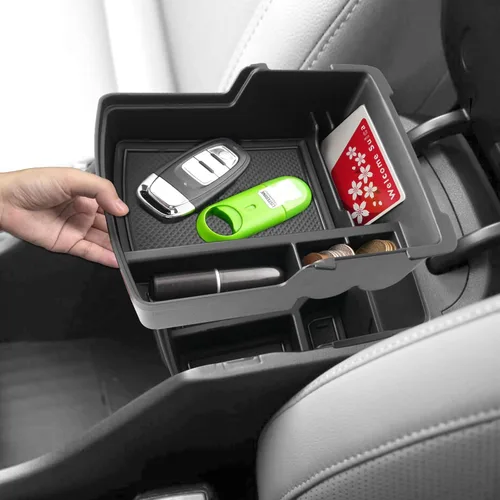 Miniatura 7 de SXCY 2 piezas superiores para Hyundai Kona/Kona EV 2024 2025 2026 Organizador de consola central para Hyundai Kona EV 2024-2026, accesorios
